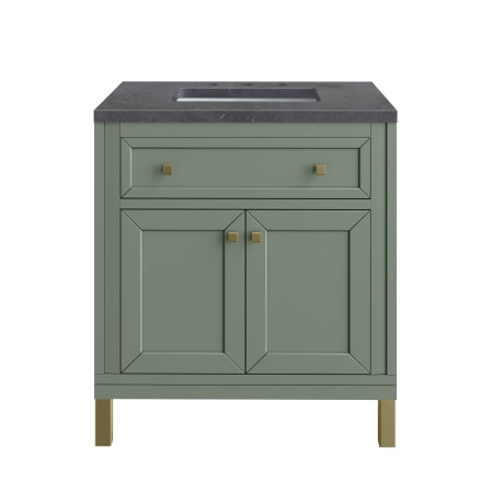 A large image of the James Martin Vanities 305-V30-3CSP Smokey Celadon