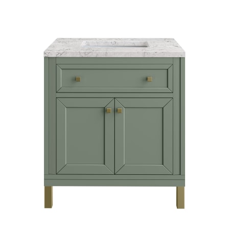 A large image of the James Martin Vanities 305-V30-3EJP Smokey Celadon