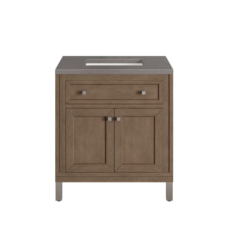 A large image of the James Martin Vanities 305-V30-3GEX White Washed Walnut