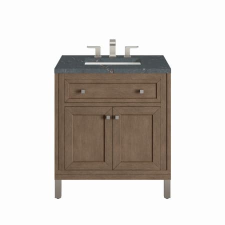 A large image of the James Martin Vanities 305-V30-3PBL Whitewashed Walnut