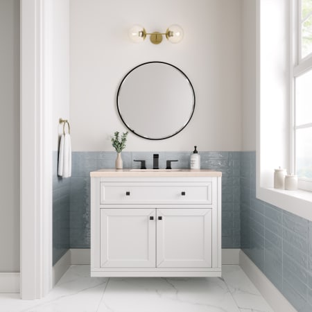 A large image of the James Martin Vanities 305-V36-3EMR-HW Alternate Image