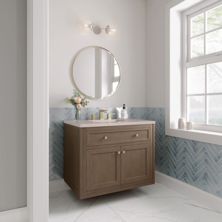 A large image of the James Martin Vanities 305-V36-3EMR-HW Alternate Image