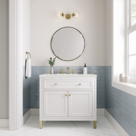 A large image of the James Martin Vanities 305-V36-3LDL Alternate Image