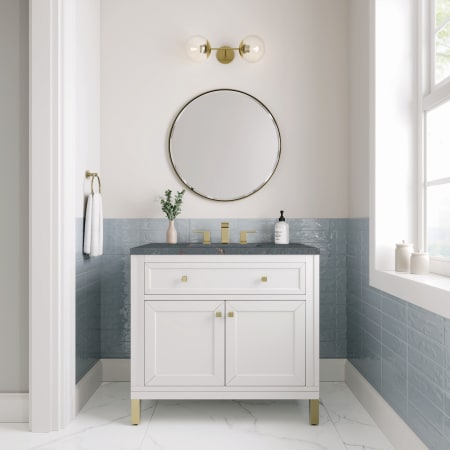 A large image of the James Martin Vanities 305-V36-3PBL Alternate Image