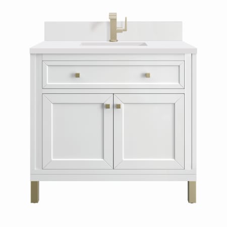 A large image of the James Martin Vanities 305-V36-1WZ Glossy White
