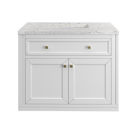 A large image of the James Martin Vanities 305-V36-3EJP Glossy White