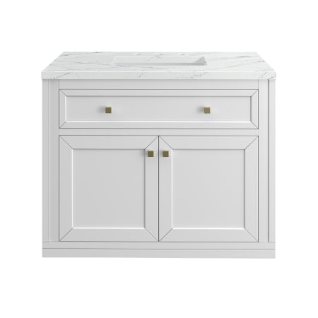A large image of the James Martin Vanities 305-V36-3ENC Glossy White