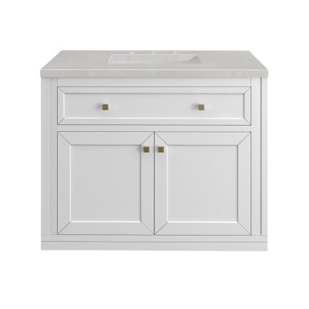 A large image of the James Martin Vanities 305-V36-3ESR Glossy White