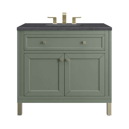 A large image of the James Martin Vanities 305-V36-3CSP Smokey Celadon