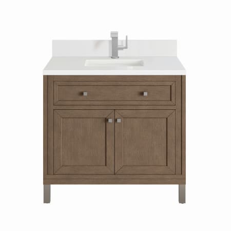 A large image of the James Martin Vanities 305-V36-1WZ Whitewashed Walnut