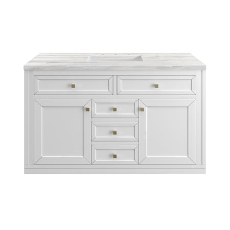 A large image of the James Martin Vanities 305-V48-3AF Glossy White