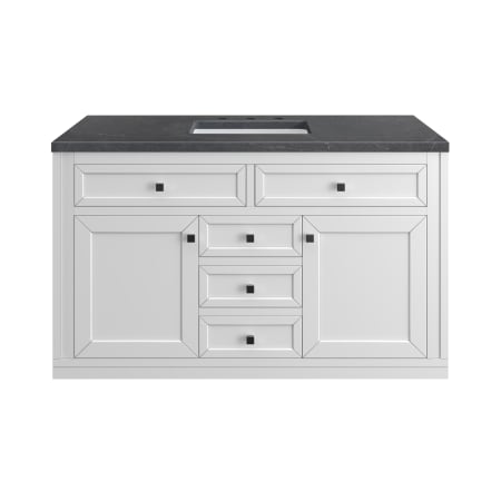 A large image of the James Martin Vanities 305-V48-3CSP-HW Glossy White / Matte Black