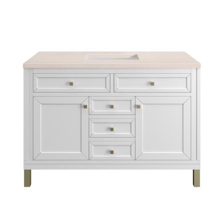 A large image of the James Martin Vanities 305-V48-3EMR Glossy White