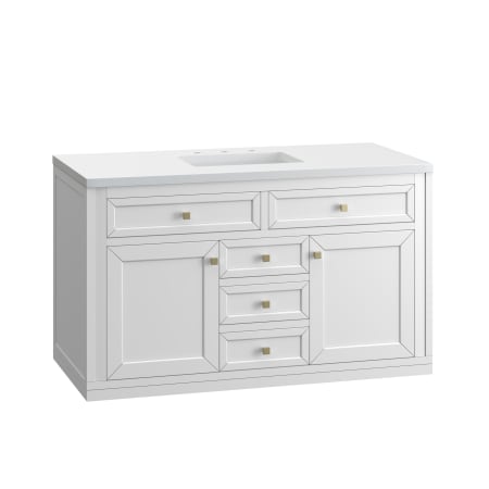 A large image of the James Martin Vanities 305-V48-3WZ Glossy White