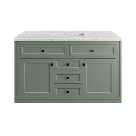 A large image of the James Martin Vanities 305-V48-3EJP-HW Smokey Celadon / Matte Black