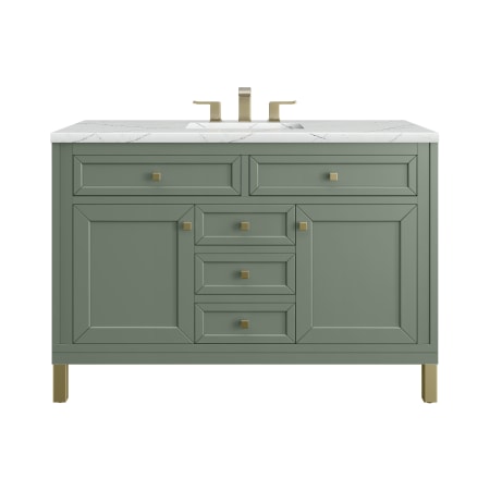 A large image of the James Martin Vanities 305-V48-3ENC Smokey Celadon