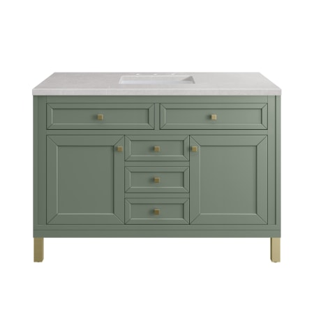 A large image of the James Martin Vanities 305-V48-3ESR Smokey Celadon