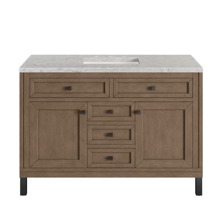 A large image of the James Martin Vanities 305-V48-3EJP-HW White Washed Walnut / Matte Black