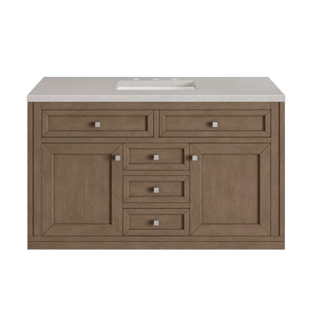 A large image of the James Martin Vanities 305-V48-3ESR-HW White Washed Walnut / Brushed Nickel