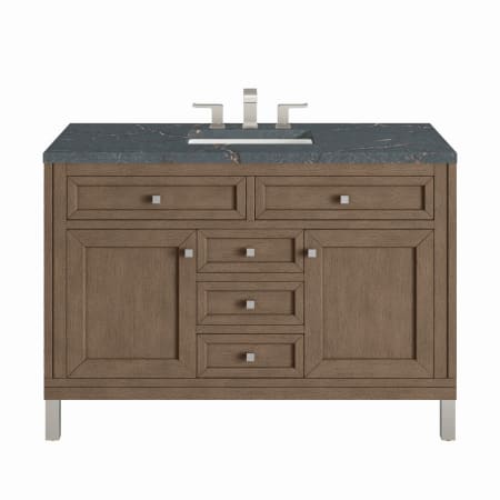 A large image of the James Martin Vanities 305-V48-3PBL Whitewashed Walnut