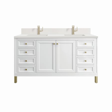 A large image of the James Martin Vanities 305-V60D-1WZ Glossy White