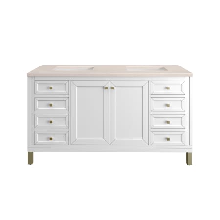 A large image of the James Martin Vanities 305-V60D-3EMR Glossy White