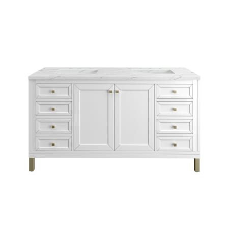 A large image of the James Martin Vanities 305-V60D-3ENC Glossy White