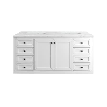 A large image of the James Martin Vanities 305-V60D-3ENC-HW Glossy White / Matte Black