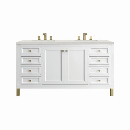 A large image of the James Martin Vanities 305-V60D-3LDL Glossy White