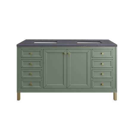 A large image of the James Martin Vanities 305-V60D-3CSP Smokey Celadon