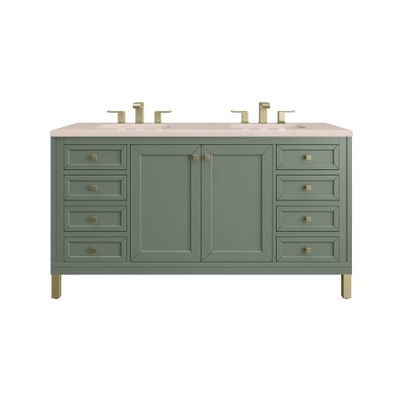 A large image of the James Martin Vanities 305-V60D-3EMR Smokey Celadon