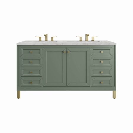 A large image of the James Martin Vanities 305-V60D-3VSL Smokey Celadon