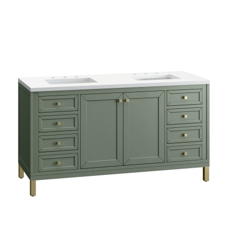 A large image of the James Martin Vanities 305-V60D-3WZ Smokey Celadon