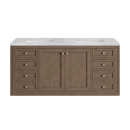 A large image of the James Martin Vanities 305-V60D-3AF White Washed Walnut