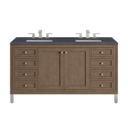 A large image of the James Martin Vanities 305-V60D-3CSP White Washed Walnut