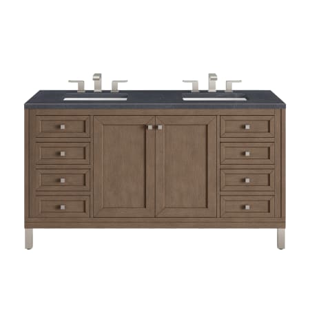 A large image of the James Martin Vanities 305-V60D-3CSP-HW White Washed Walnut / Brushed Nickel