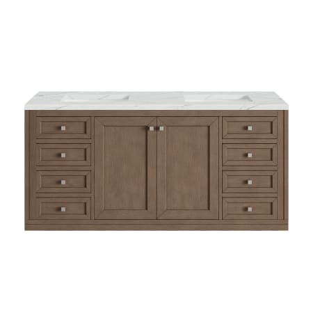 A large image of the James Martin Vanities 305-V60D-3ENC-HW White Washed Walnut / Brushed Nickel