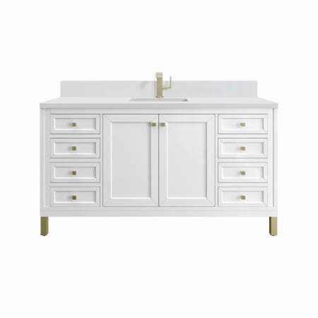 A large image of the James Martin Vanities 305-V60S-1WZ Glossy White