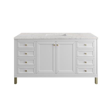 A large image of the James Martin Vanities 305-V60S-3EJP Glossy White