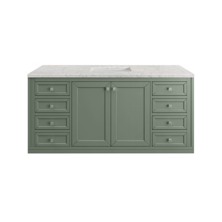 A large image of the James Martin Vanities 305-V60S-3EJP-HW Smokey Celadon / Brushed Nickel