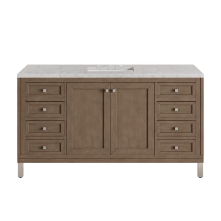 A large image of the James Martin Vanities 305-V60S-3EJP White Washed Walnut