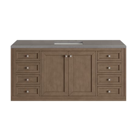 A large image of the James Martin Vanities 305-V60S-3GEX-HW White Washed Walnut / Brushed Nickel