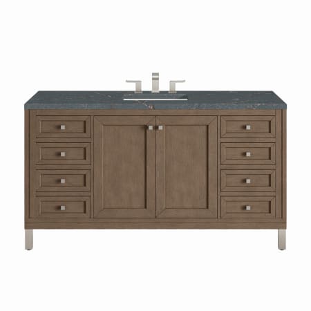 A large image of the James Martin Vanities 305-V60S-3PBL Whitewashed Walnut