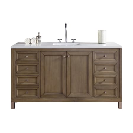 A large image of the James Martin Vanities 305-V60S-3WZ Whitewashed Walnut