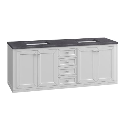 A large image of the James Martin Vanities 305-V72-3CSP-HW Glossy White / Brushed Nickel