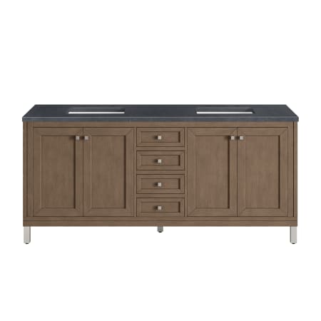 A large image of the James Martin Vanities 305-V72-3CSP White Washed Walnut