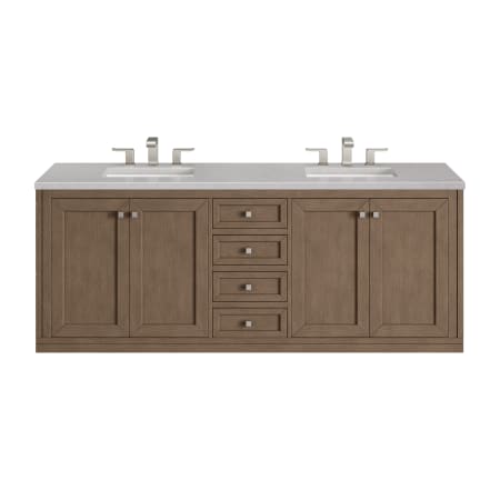 A large image of the James Martin Vanities 305-V72-3ESR White Washed Walnut