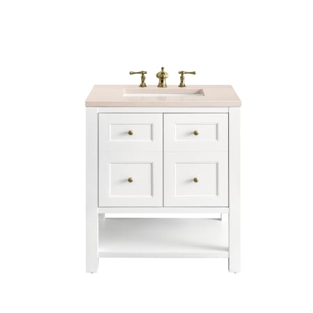 A large image of the James Martin Vanities 330-V30-3EMR Bright White