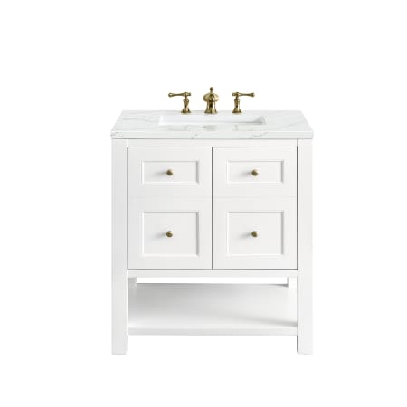 A large image of the James Martin Vanities 330-V30-3ENC Bright White