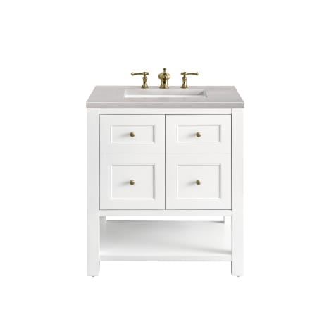 A large image of the James Martin Vanities 330-V30-3ESR Bright White